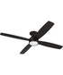 DeMarco 52" 4-blade Ceiling Fan Indoor/Outdoor Damp Rated 1-Light Fan Flat Black