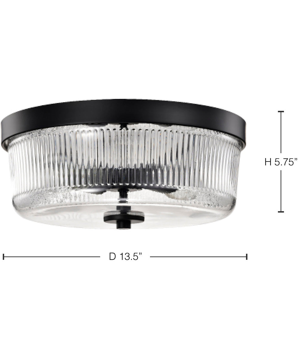 Grayson 2-Light Close-to-Ceiling Matte Black