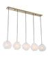 Geodesic 5 Light Linear Pendant