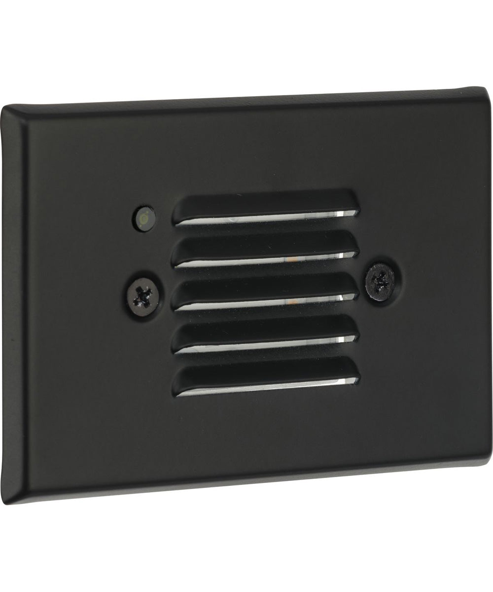 LED Indoor/Outdoor Integrated LED Wall or Step Light with Photocell Black