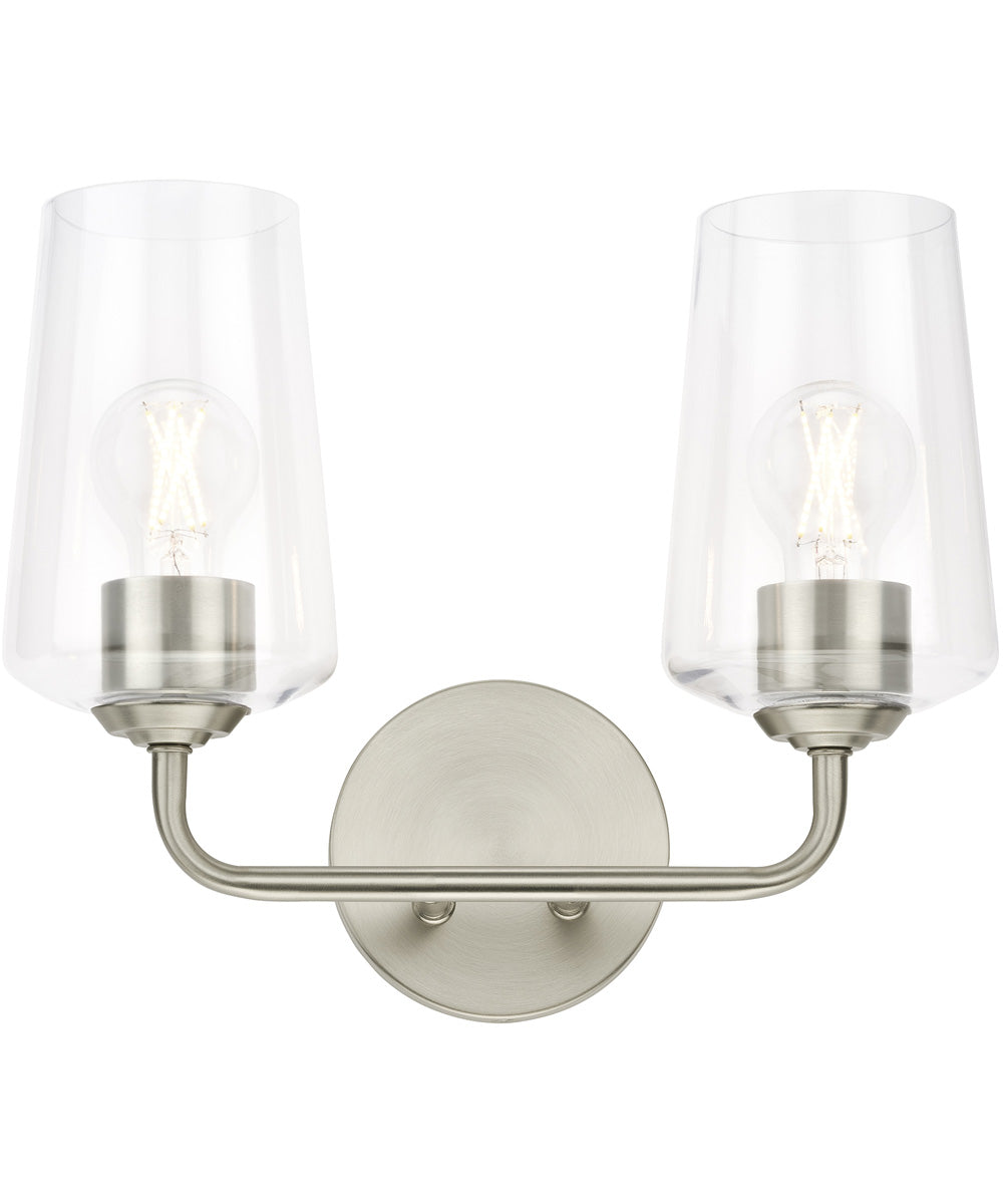 Celino 2-Light Bath & Vanity Brushed Nickel