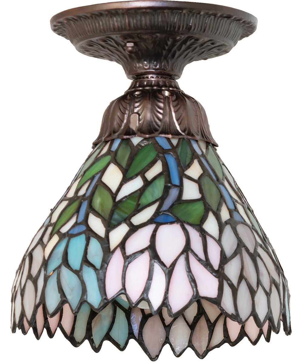 7" Wide Wisteria Flushmount