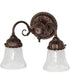 13" Wide Wreath & Garland 2 Light Wall Sconce