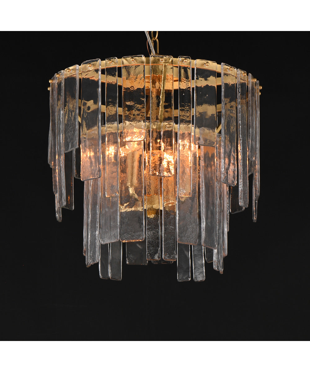 Warren 4-Light Semi-Flush / Pendant Gold Leaf
