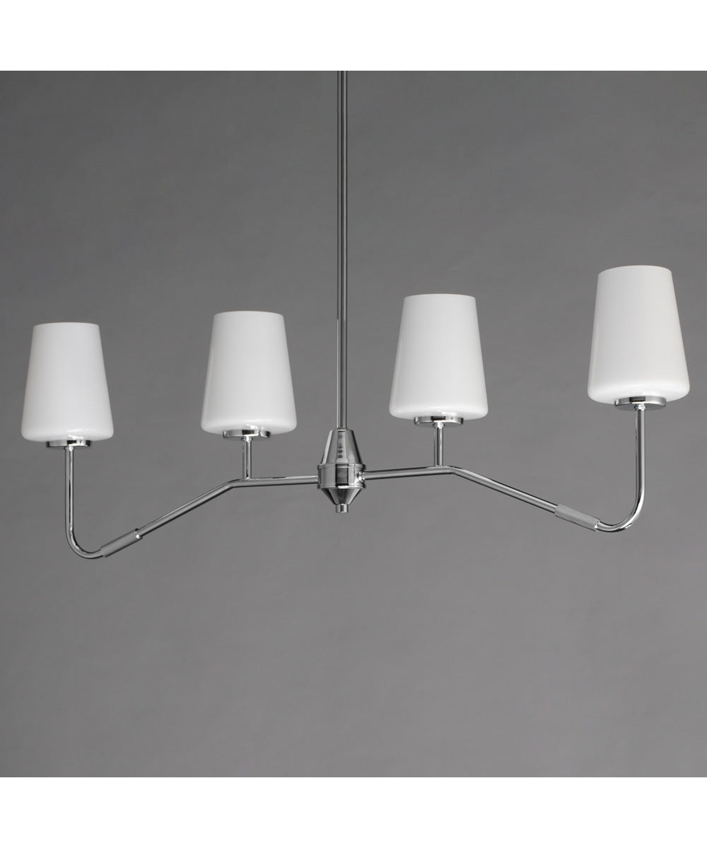 Durham 4-Light Linear Chandelier Polished Chrome