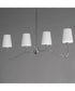 Durham 4-Light Linear Chandelier Polished Chrome