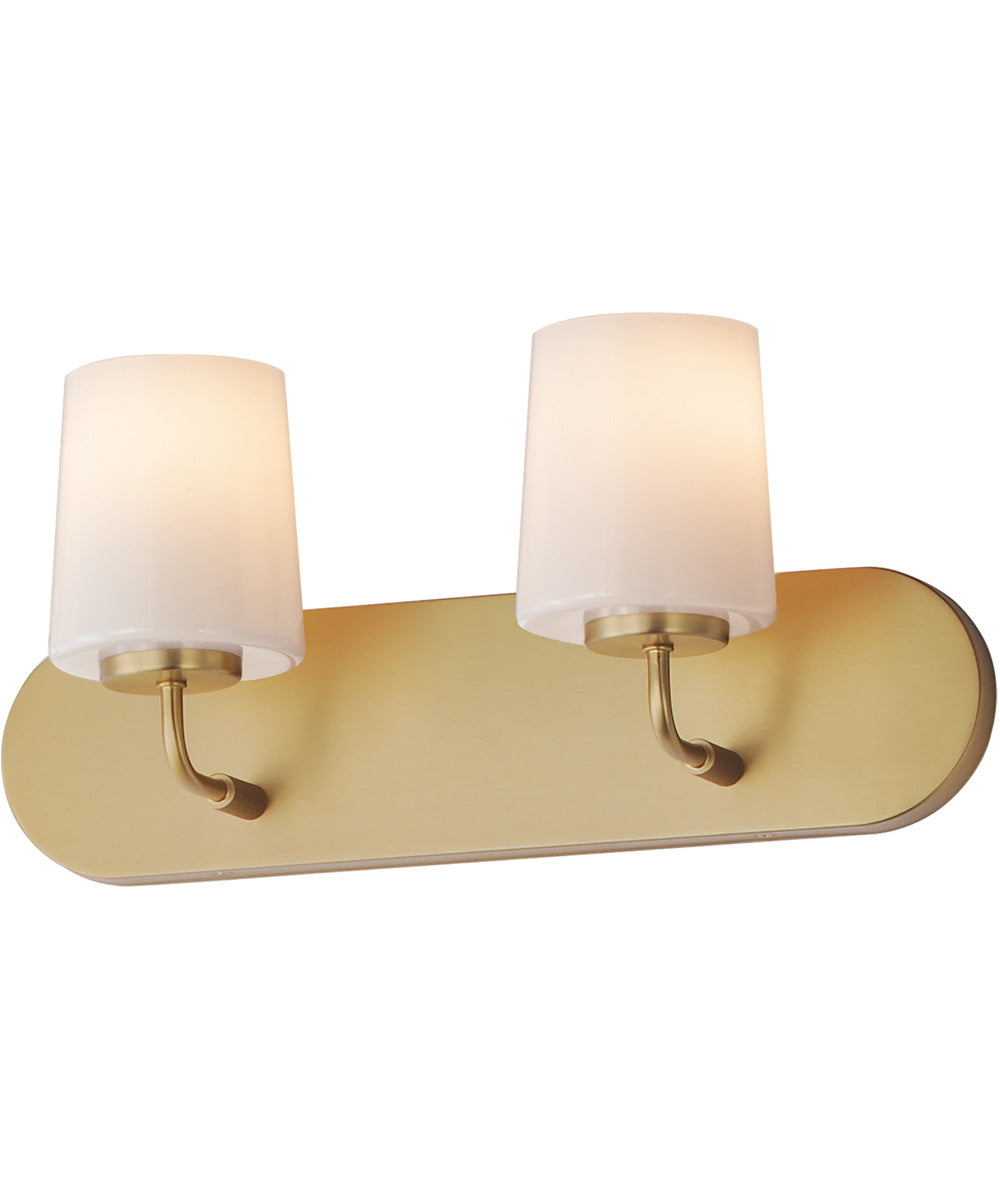 Durham 2-Light Strip Bath Vanity Natural Aged Brass