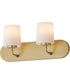 Durham 2-Light Strip Bath Vanity Natural Aged Brass