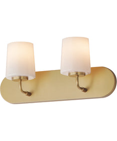 Durham 2-Light Strip Bath Vanity Natural Aged Brass
