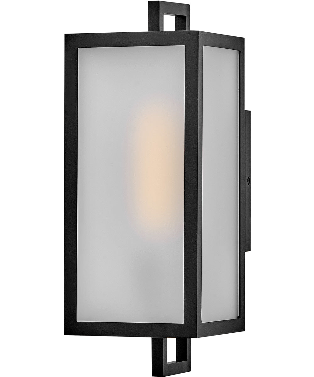 Halden 1-Light Small Wall Mount Lantern in Black