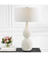 Twisted Swirl White Table Lamp
