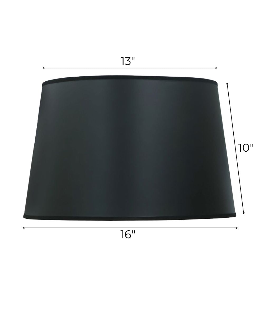 13x16x10 Black/Opaque Gold Foil English Barrel Hardback Lampshade