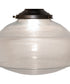 16" Wide Revival Schoolhouse Traditional Globe Semi-Flush Mount
