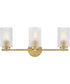 Mabel 3-Light Medium Three Light Vanity in Lacquered Brass