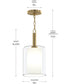Mack 1-Light Pendant with Layered Glass Shade Brushed Gold