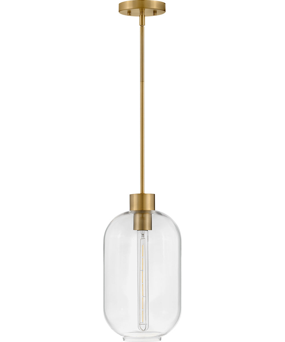 Greer 1-Light Small Pendant in Lacquered Brass