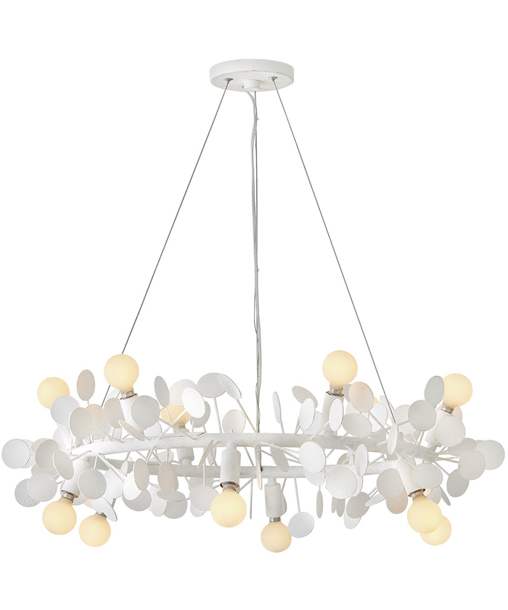 Lolli 12-Light Medium Single Tier Chandelier in Textured Plaster