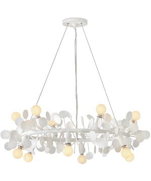Lolli 12-Light Medium Single Tier Chandelier in Textured Plaster