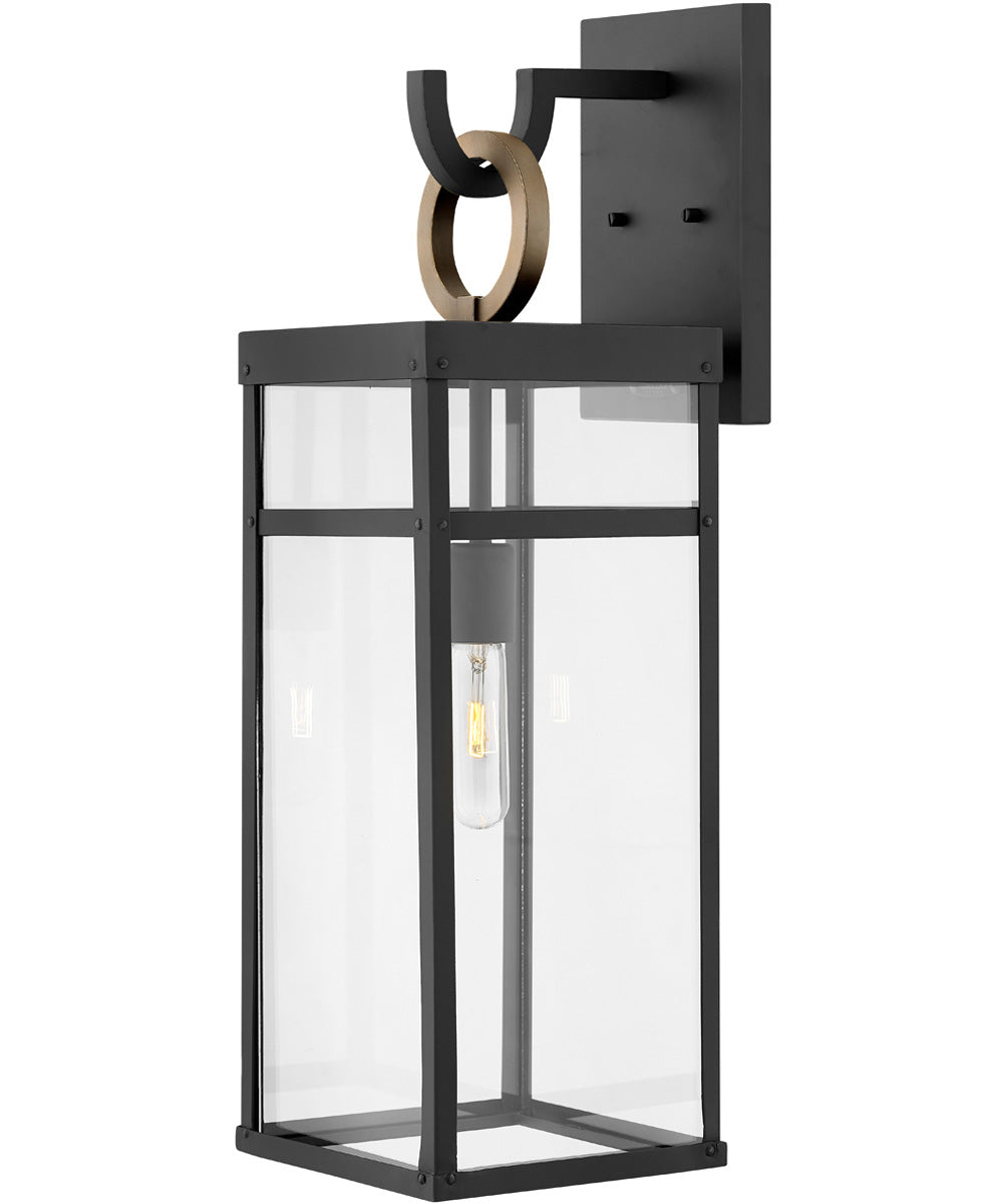Porter 1-Light Large LED Outdoor Wall Mount Lantern in Black