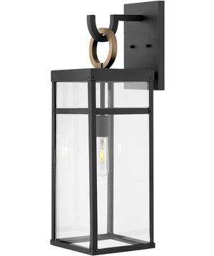 Porter 1-Light Large LED Outdoor Wall Mount Lantern in Black