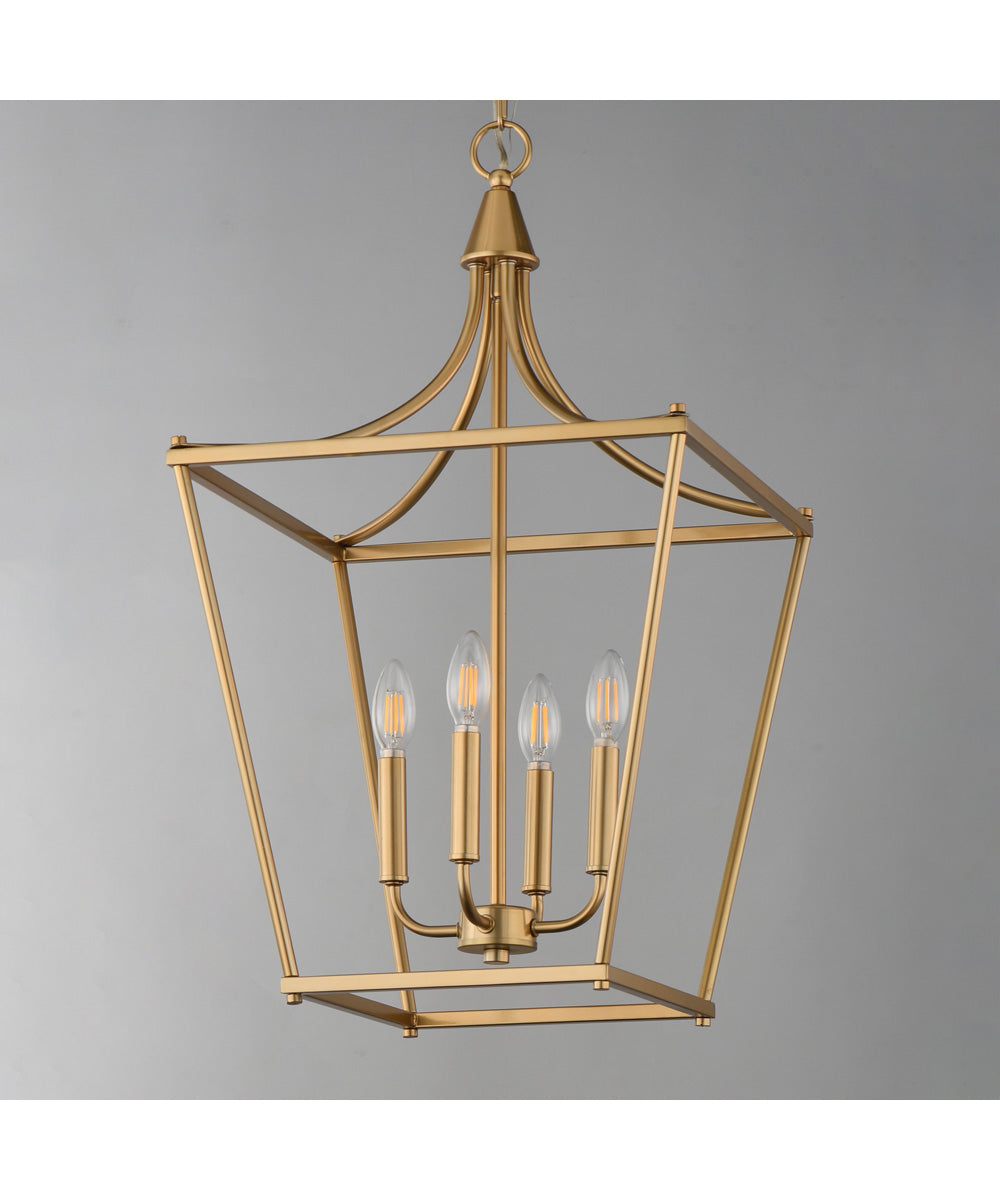 Clifton 4-Light Pendant Natural Aged Brass