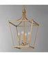 Clifton 4-Light Pendant Natural Aged Brass