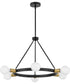 Orla 6-Light Medium Single Tier Chandelier in Black