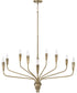 Palmer 10-Light Chandelier Antiqued Brass