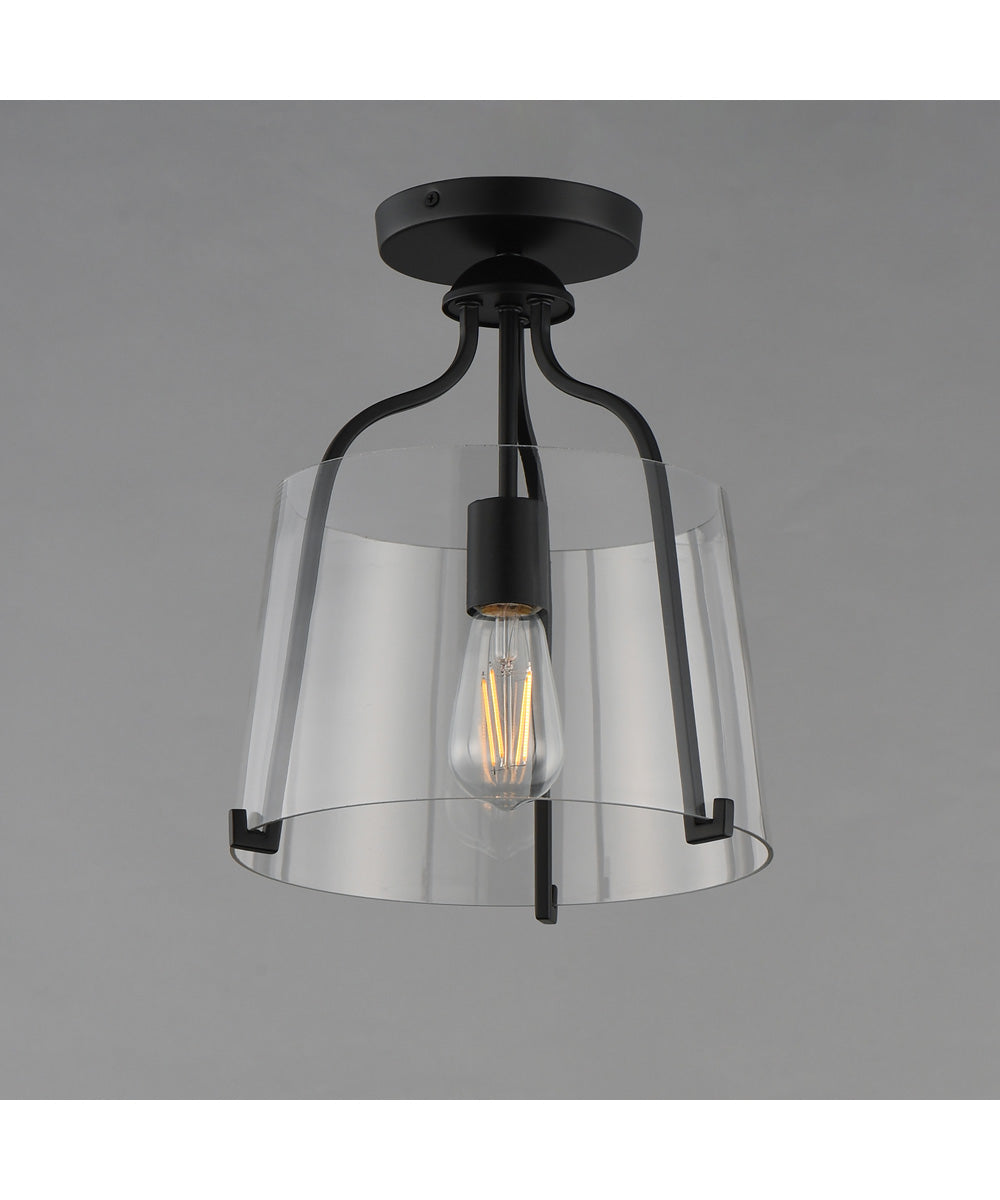 Bellmore 1-Light Pendant/Semi Flush Black