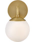 Julep 1-Light Medium Single Light Sconce in Lacquered Brass