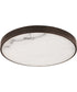 Slab 12 inch LED Alabaster Flush Mount Dark Bronze