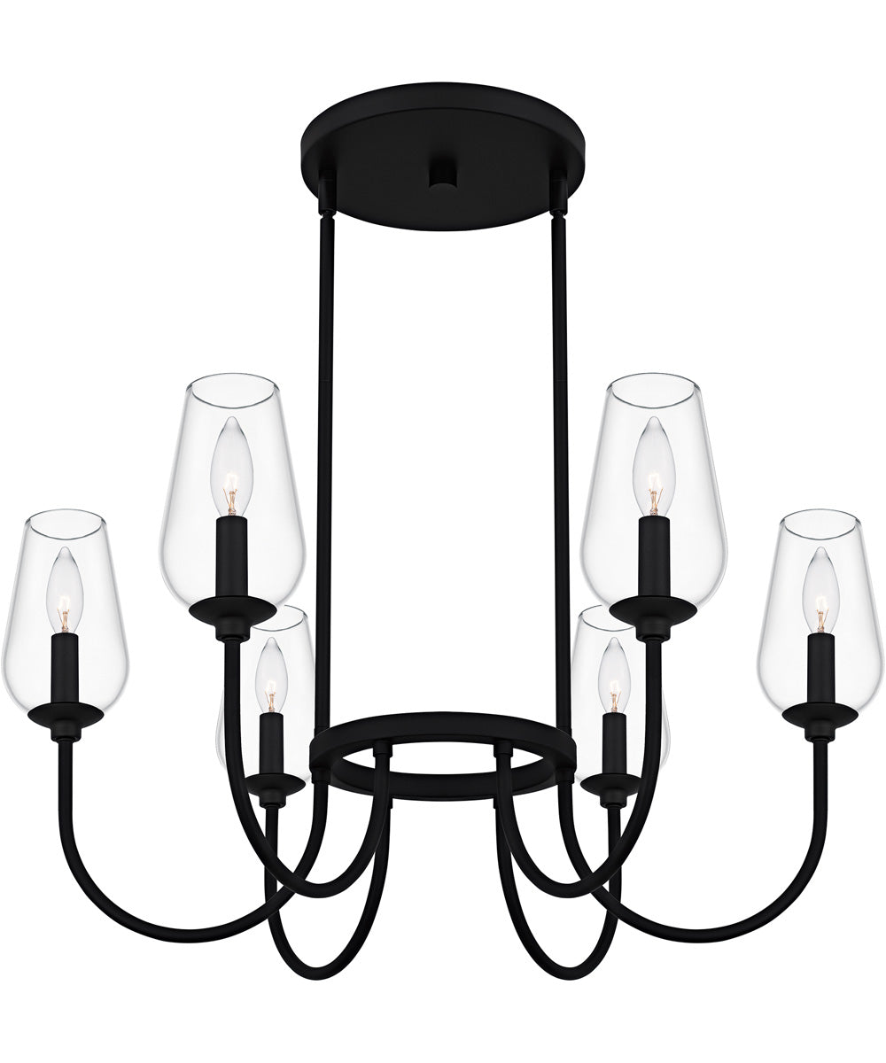 Viscount 6-light Chandelier Matte Black