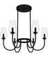 Viscount 6-light Chandelier Matte Black