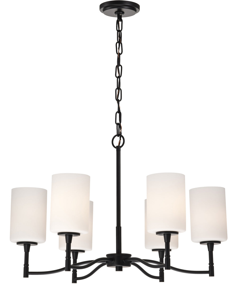Liam 6-Light Chandelier Matte Black