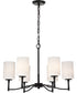 Liam 6-Light Chandelier Matte Black