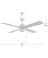 Tavo 52-in. 4-Blade LED Modern Ceiling Fan Matte White