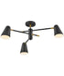 Birdie 3-Light Medium Convertible Mobile Single Tier Chandelier in Black