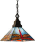 10" Square Prairie Dragonfly Pendant
