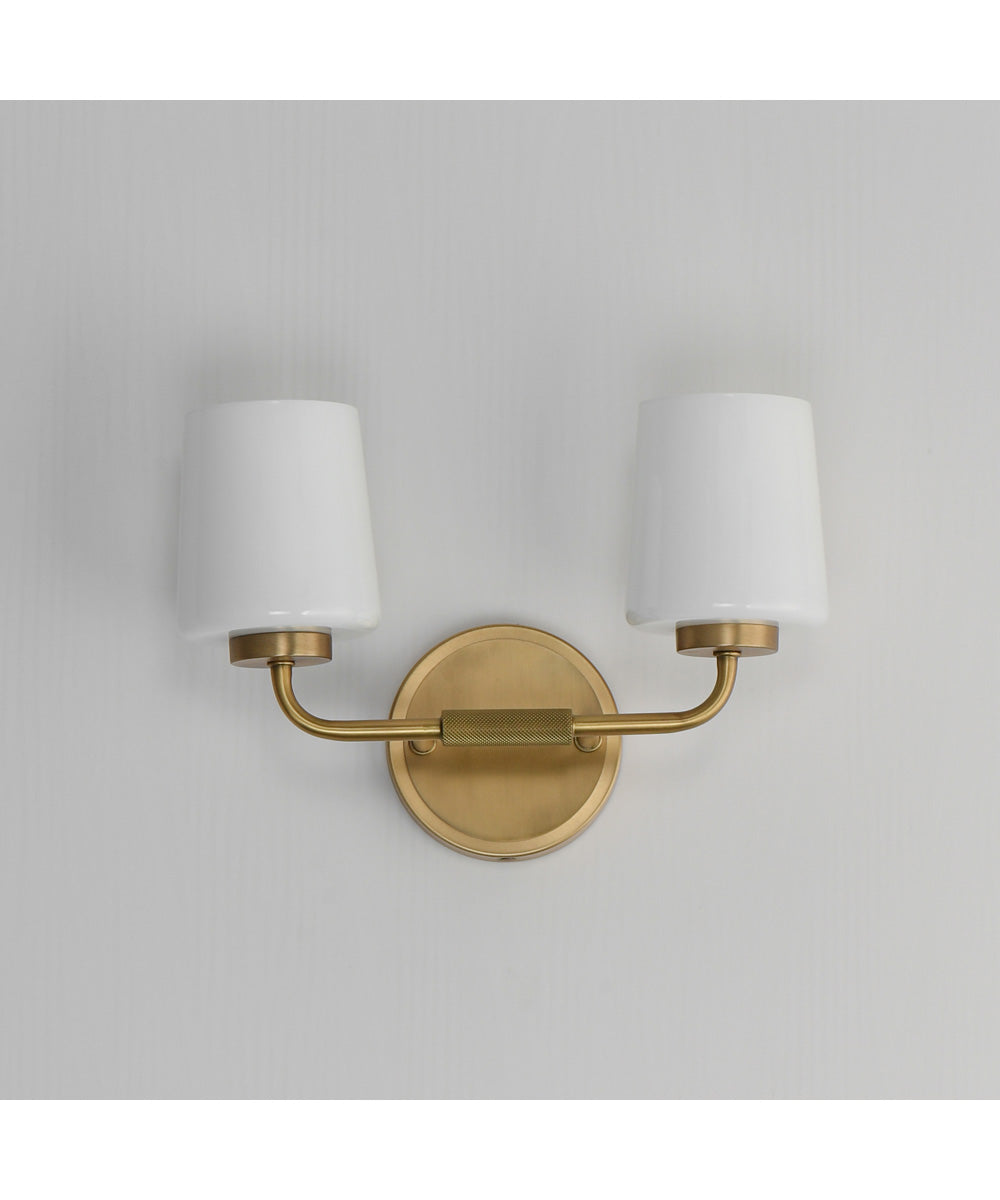 Durham 2-Light Sconce Natural Aged Brass