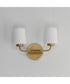 Durham 2-Light Sconce Natural Aged Brass