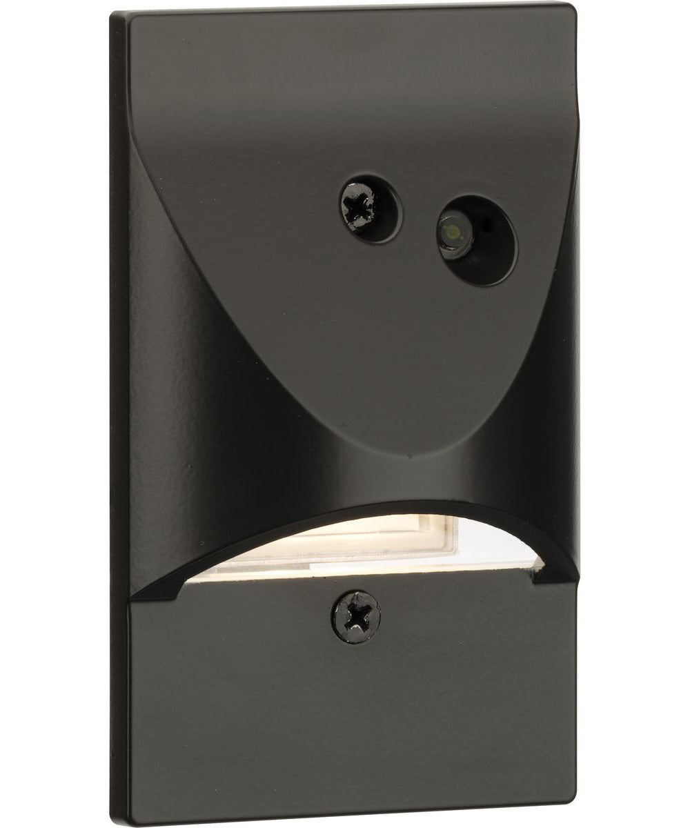 LED Indoor/Outdoor Integrated LED Wall or Step Light with Photocell Antique Bronze