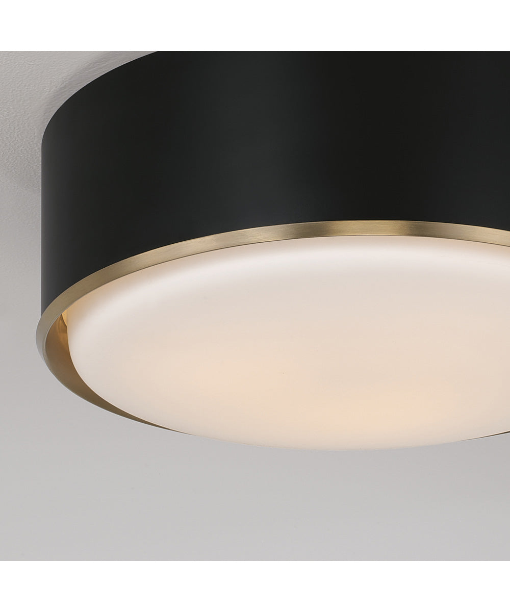 Carlton 3-Light Flush Matte Brass and Black
