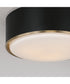 Carlton 3-Light Flush Matte Brass and Black