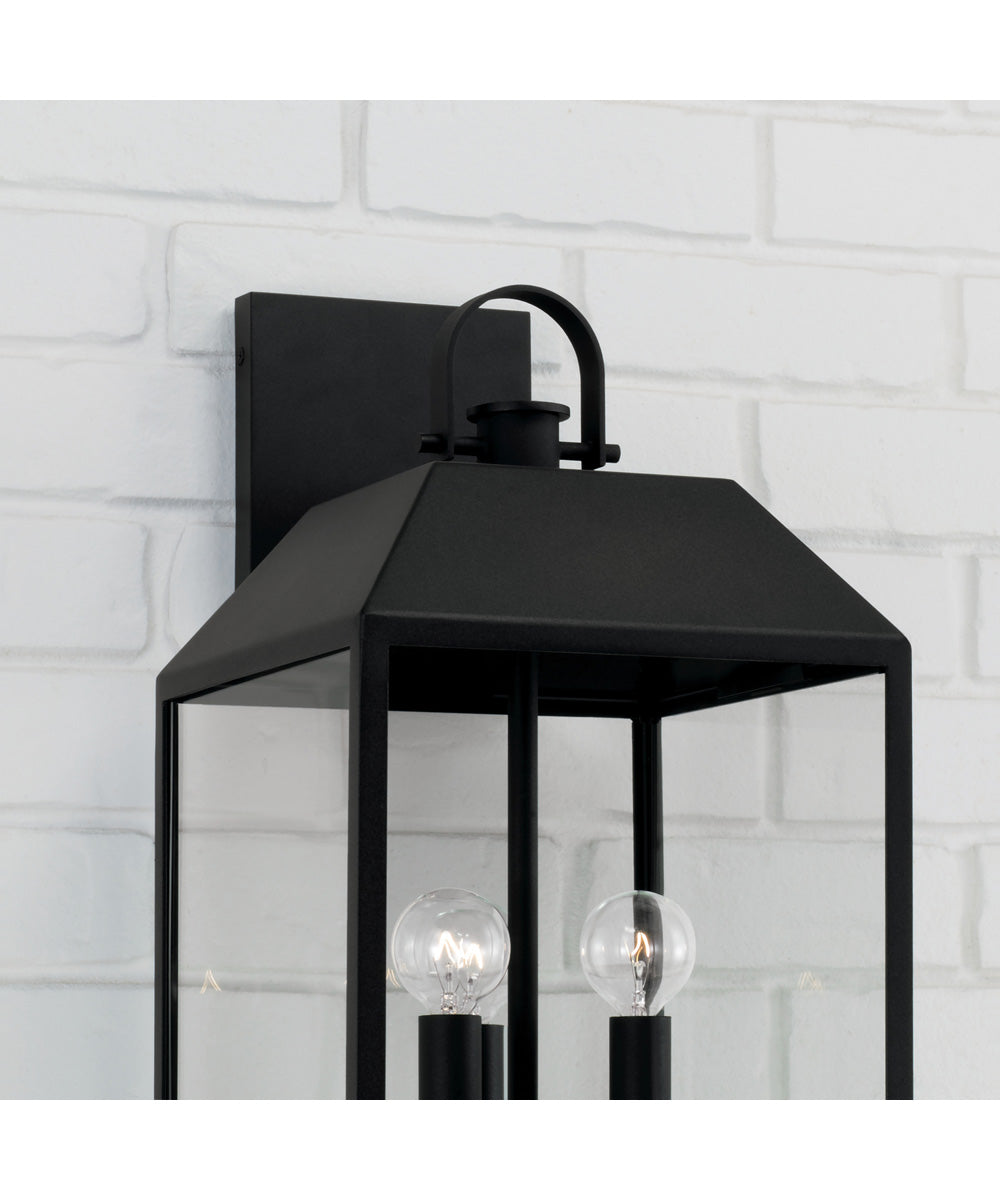Nelson 3-Light Outdoor Wall-Lantern Black