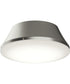 Avra Large 3-Light Flush Mount with Etched White Glass Shade Brushed Nickel