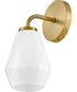 Gio 1-Light Medium Single Light Vanity in Lacquered Brass