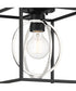 Kew Gardens 1 Light Semi Flush Matte Black