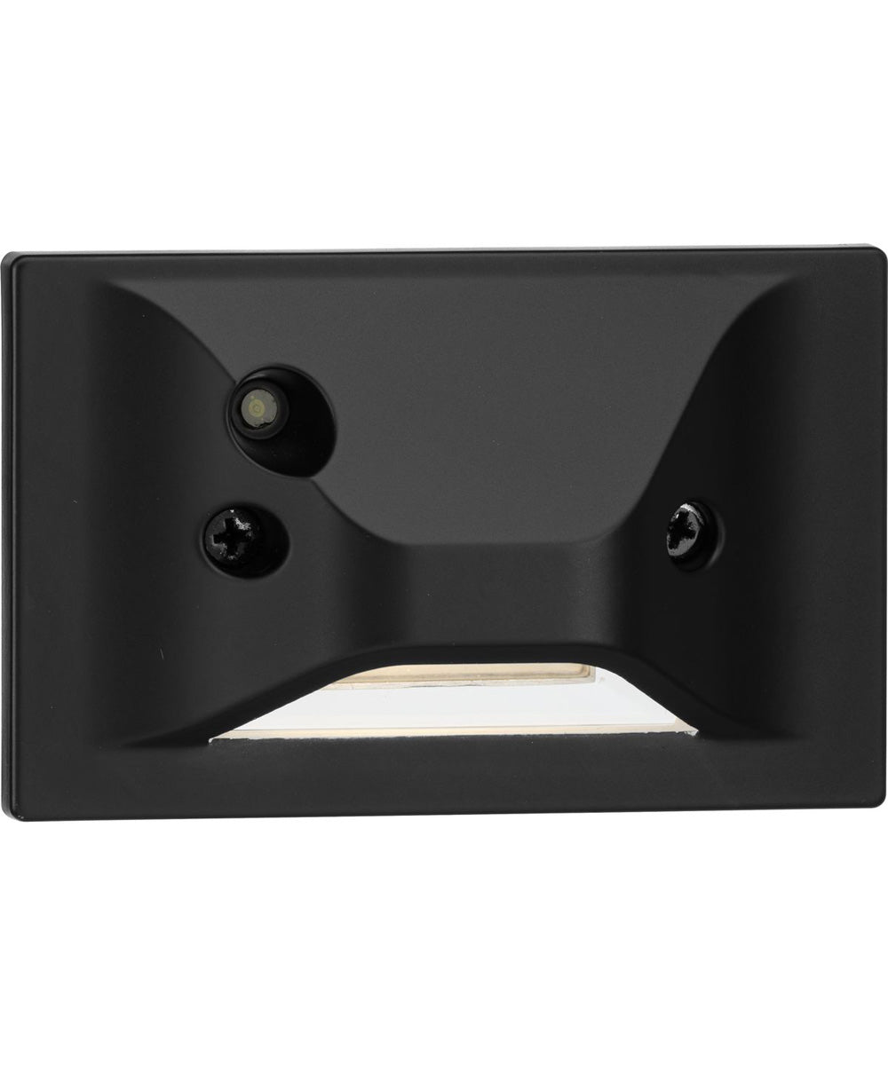 LED Indoor/Outdoor Antique Bronze Integrated LED Wall or Step Light with Photocell Black