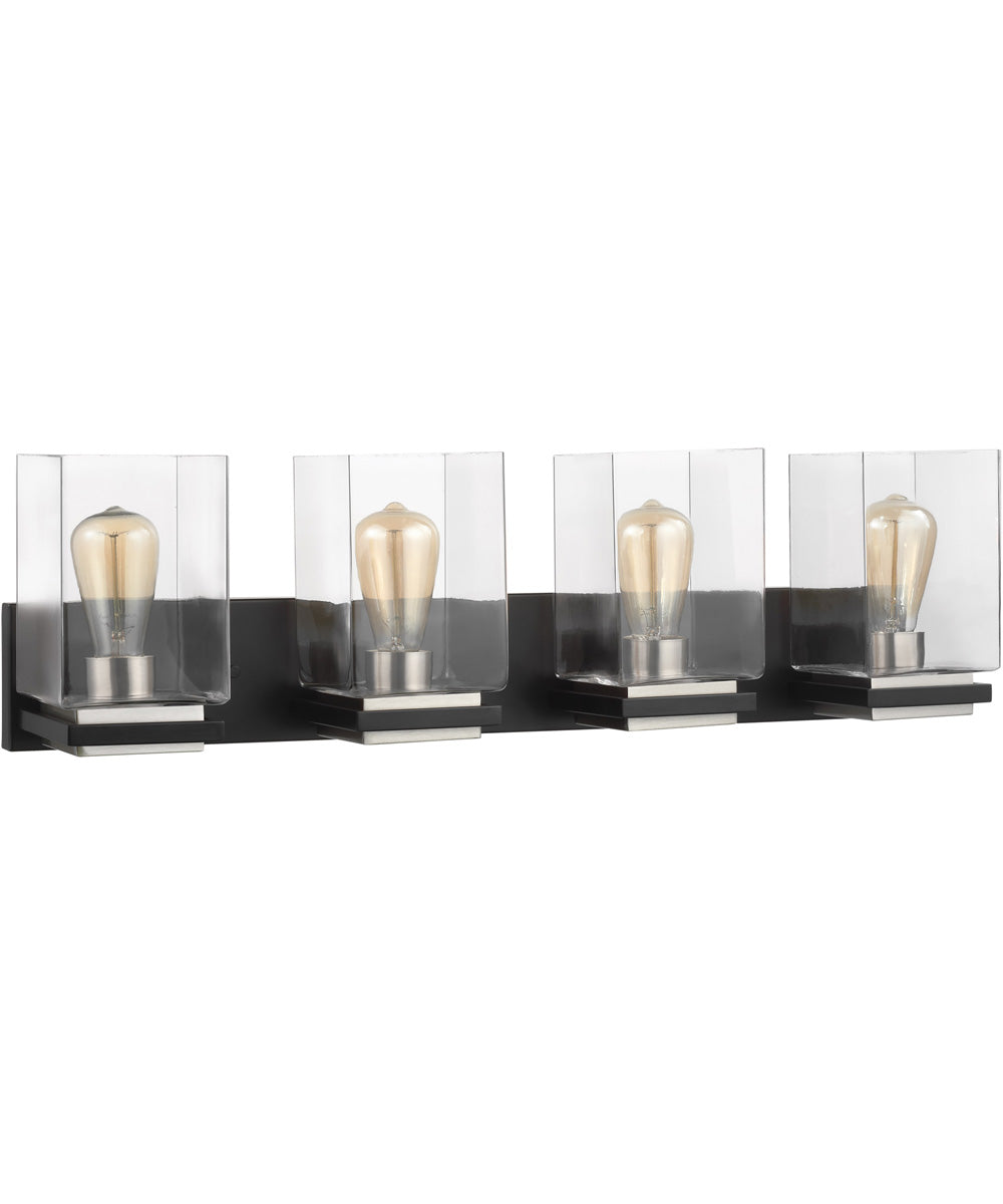 Crossroads 4-Light Vanity & Wall Matte Black