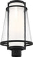 18"H Anau 1-Light Outdoor Matte Black / Glass
